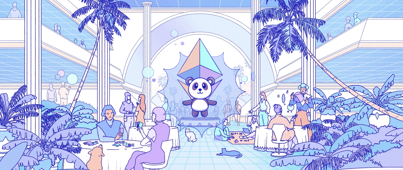Illustration eines Ethereum-Pandas