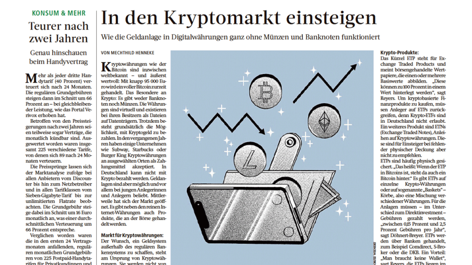 Interview Frankfurter Rundschau – In den Kryptomarkt einsteigen
